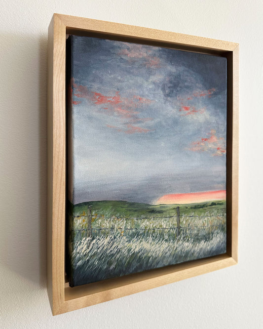 "Fenceline" Framed Original Acrylic Painting