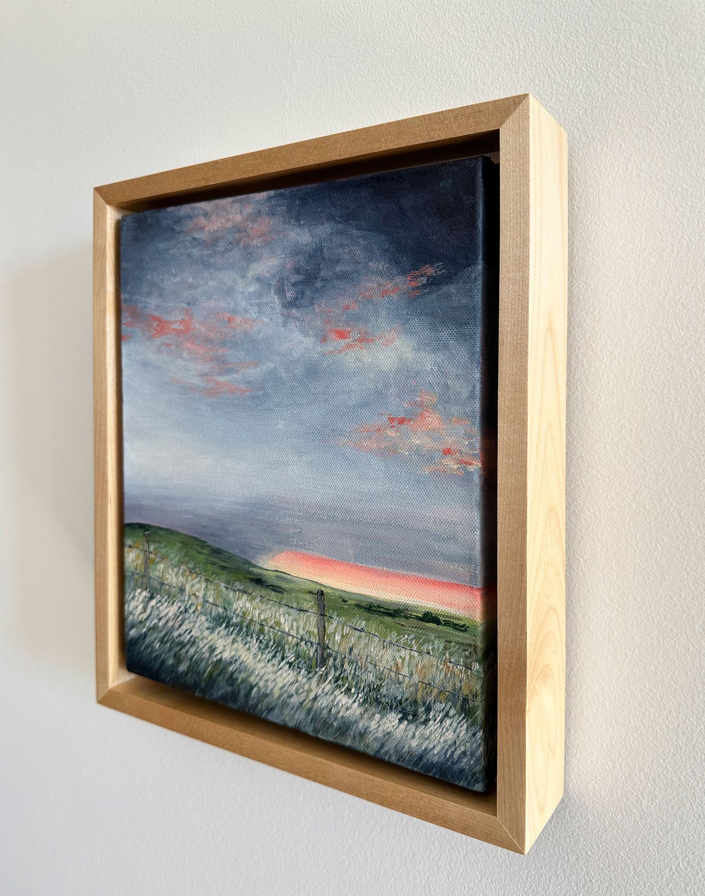 "Fenceline" Framed Original Acrylic Painting
