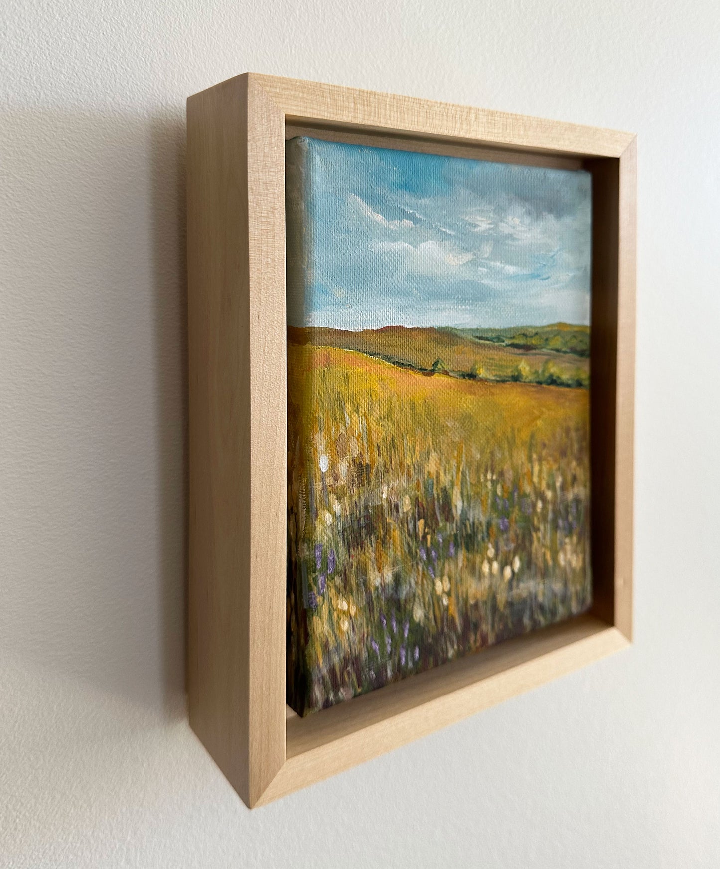 "Golden Field" Framed Original Acrylic Painting