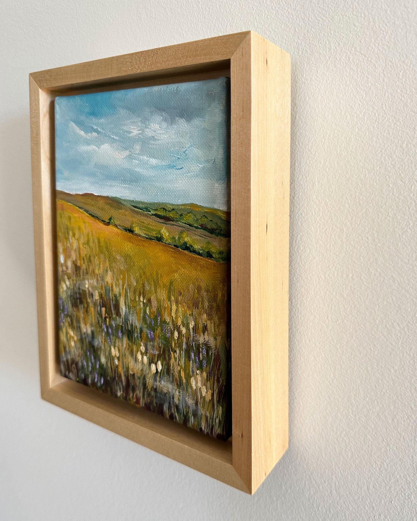 "Golden Field" Framed Original Acrylic Painting